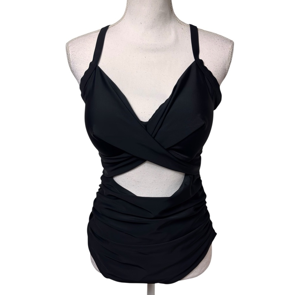 EOMENIE BLACK ONE PIECE WOMEN SWIMSUIT SIZE XL BRAND NEW WITH TAGS